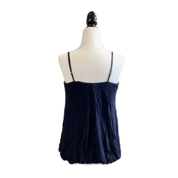 Forever 21 Women's Vintage Navy Tank Top with Neckline Beading Size Small - Picture 4 of 5